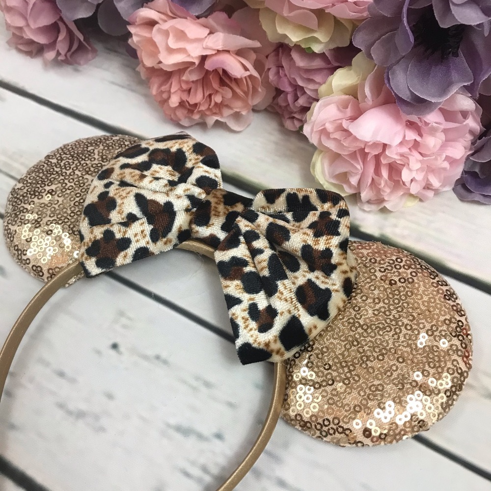 Minnie Mouse Leopard Bow Animal Kingdom Headband - Picture 4 of 16